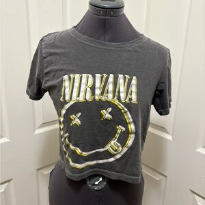 Nirvana Graphic Crop Top size Medium